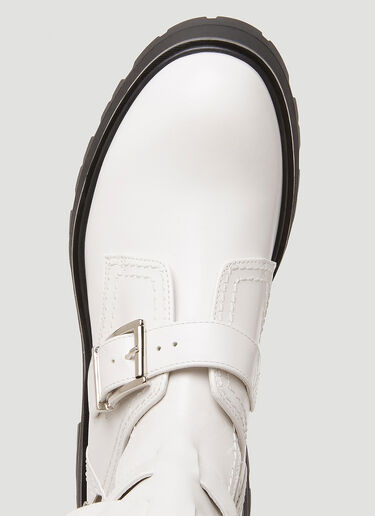 Alexander McQueen Buckle Fastening Ankle Boots White amq0248023