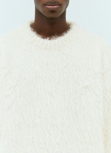 Jil Sander Mohair Blend Sweater White jil0154002
