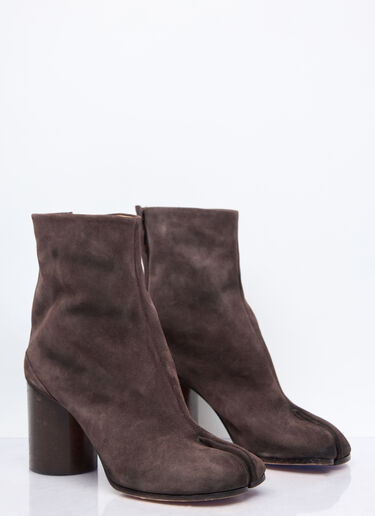 Maison Margiela Tabi Suede Ankle Boots Brown mla0255018