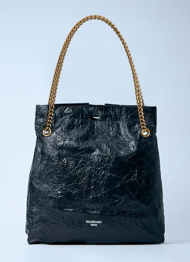 Balenciaga Crush 链带中号单肩包 黑色 bal0252078