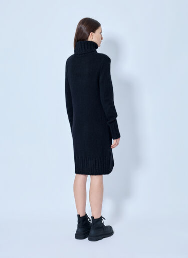 LN-CC® - Moncler: Turtleneck Knit Dress - Black Moncler Turtleneck Knit Dress Black mon0266045