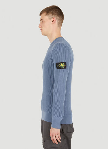 Stone Island Compass Patch Sweater Blue sto0150129