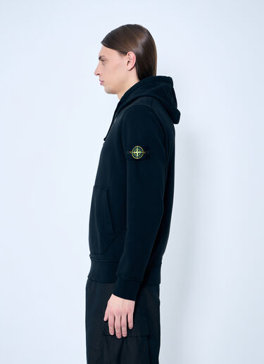 Stone Island Compass Patch Hooded Sweatshirt Black sto0160050