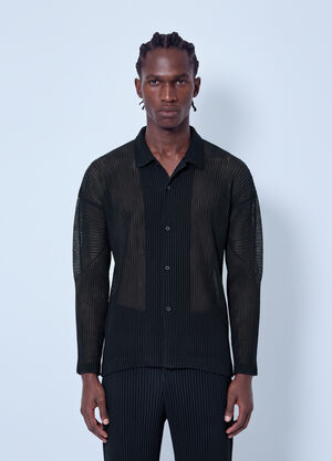 Homme Plissé Issey Miyake Rustic Mesh Shirt Black hmp0166010