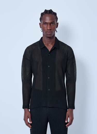 Homme Plissé Issey Miyake Rustic Mesh Shirt Black hmp0166010