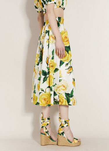 Dolce & Gabbana Circle Midi Skirt Yellow dol0255016