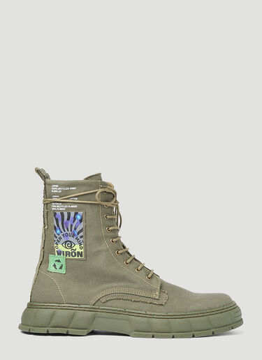 Virón 1992 Upcycled Canvas Boots Khaki vir0348009