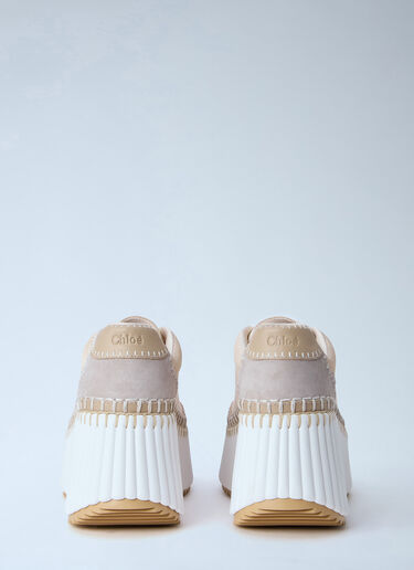 Chloé Nama Wedge Sneakers Cream chl0265037
