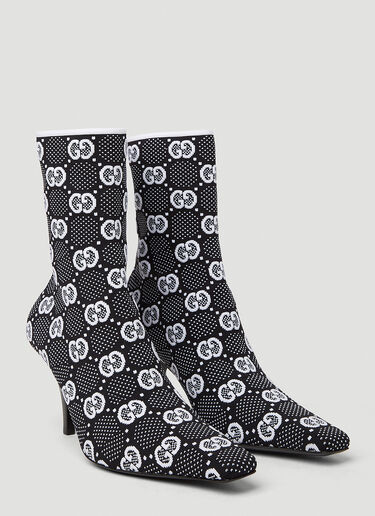 Gucci GG Knit Boots Black guc0251083