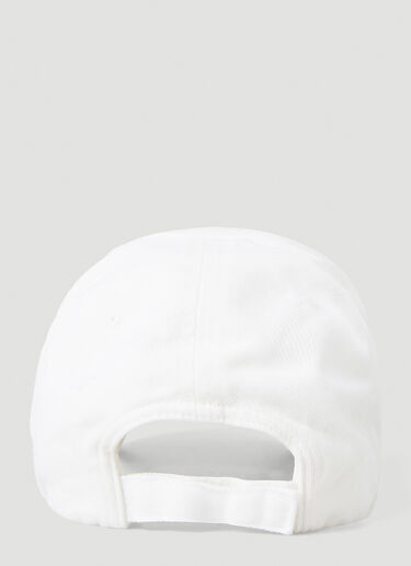 Balenciaga Logo Resorts Baseball Hat  White bal0145134