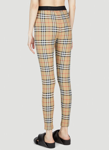 Burberry Check Leggings Beige bur0252067