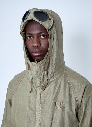 C.P. Company Lino Wax Goggle Jacket Beige pco0159007