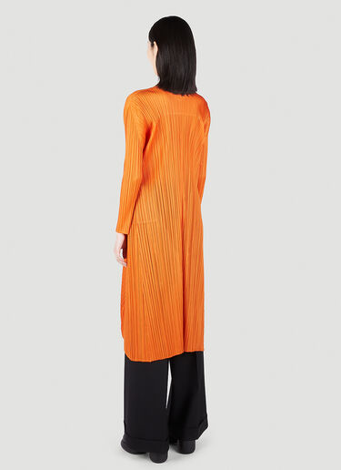 Pleats Please Issey Miyake 长款褶裥开衫 橙色 plp0251015