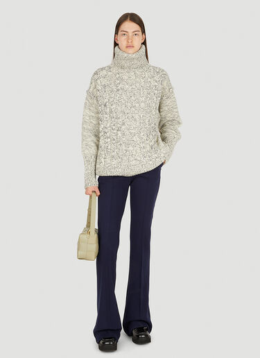 Sportmax Giochi Cable Knit Sweater Grey spx0250009