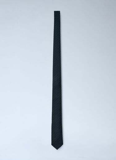 Saint Laurent Silk Satin Tie Black sla0159015