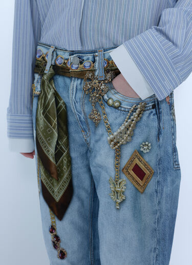 LN-CC® - Acne Studios: Trompe-l'œil Jewellery Jeans - Light Blue Acne Studios Trompe-l'œil Jewellery Jeans Light Blue acn0265084