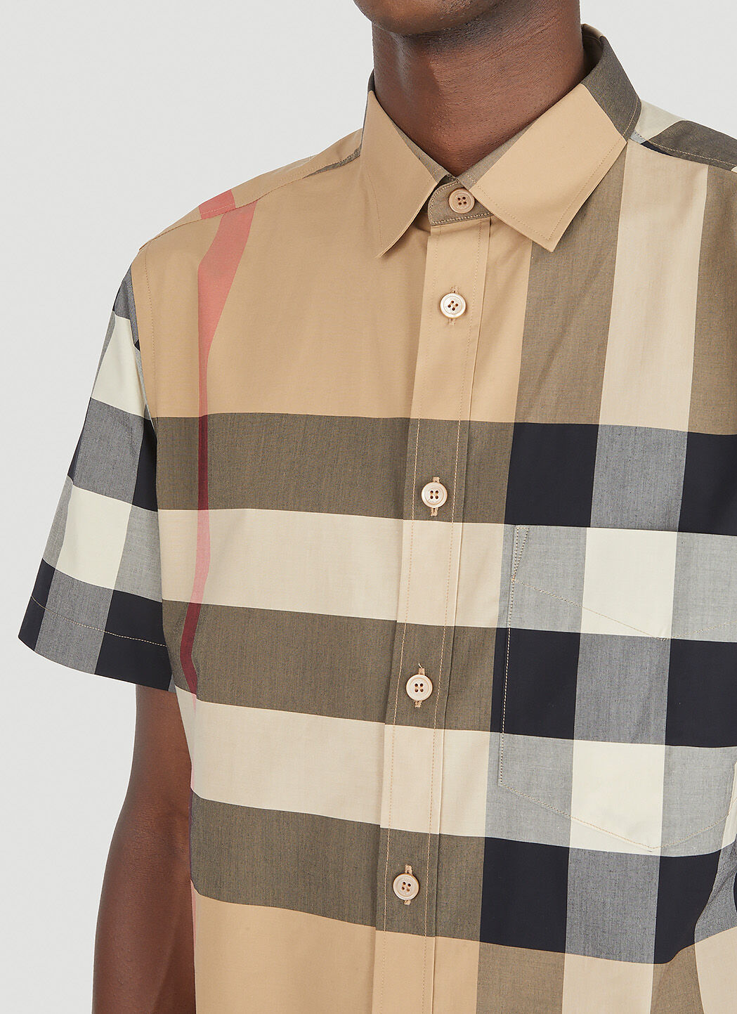 Burberry Somerset Check Shirt in Beige LN CC