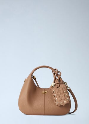 GANNI Hobo Mini Handbag Beige gan0265049