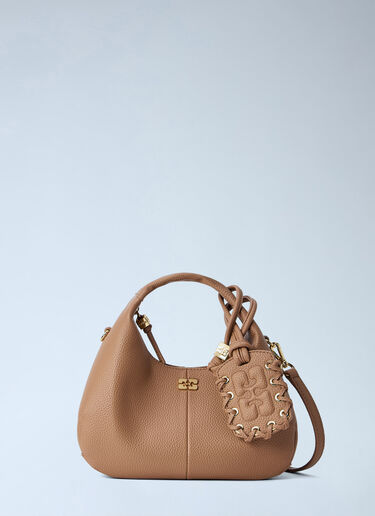GANNI Hobo Mini Handbag Beige gan0265049