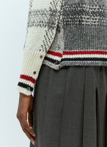 タータンジャカードセーター Thom Browne タータンジャカードセーター グレー thb0154004