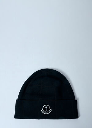 Gucci Logo Patch Beanie Hat Brown guc0159072