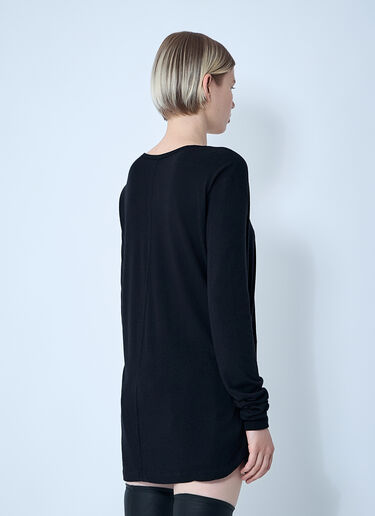 Rick Owens Hiked Long Sleeve Top Black ric0261013
