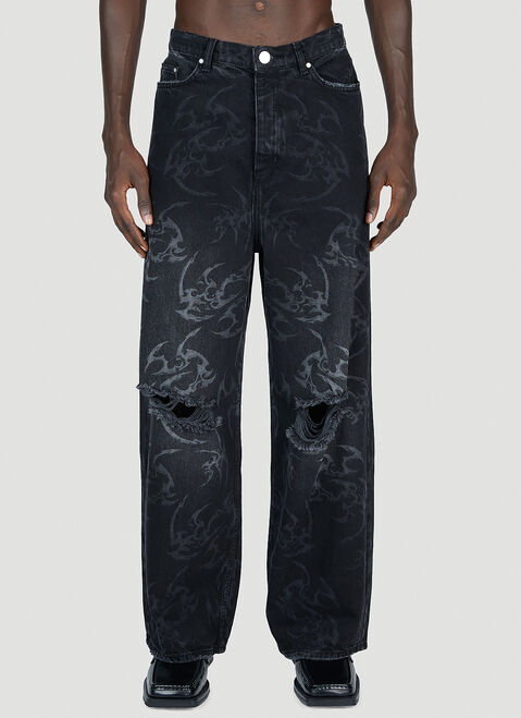 Han Kjøbenhavn Laser Tribal Jeans Black han0353001