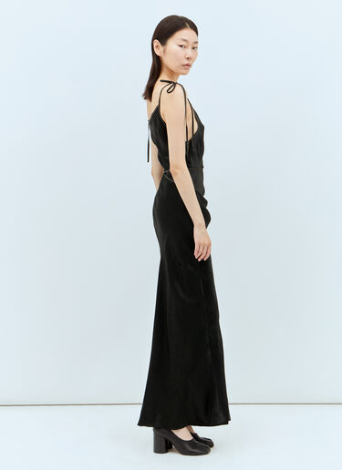 Acne Studios Satin Maxi Dress Black acn0257013