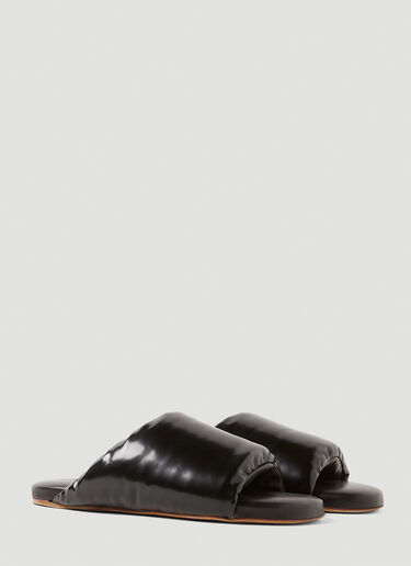 Bottega Veneta フラットパデッドサンダル ブラック bov0251087