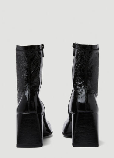 Courrèges Vinyl Ankle Boots Black cou0249032