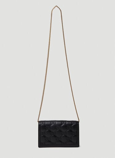 Gucci GG Matelassé Chain Wallet Black guc0251122