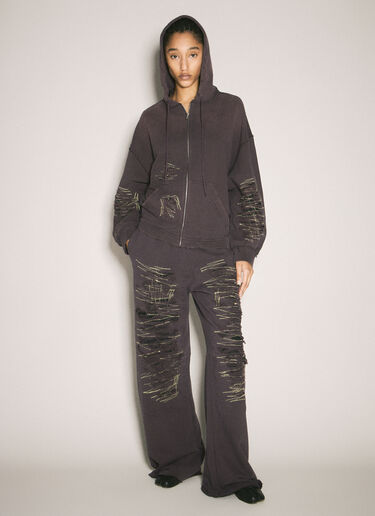 MM6 Maison Margiela Distressed Track Pants Purple mmm0258003