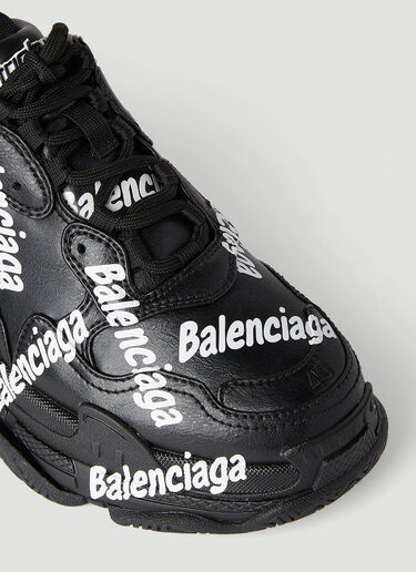 Balenciaga 로고타입 트리플 S 스니커즈 Black bal0251054