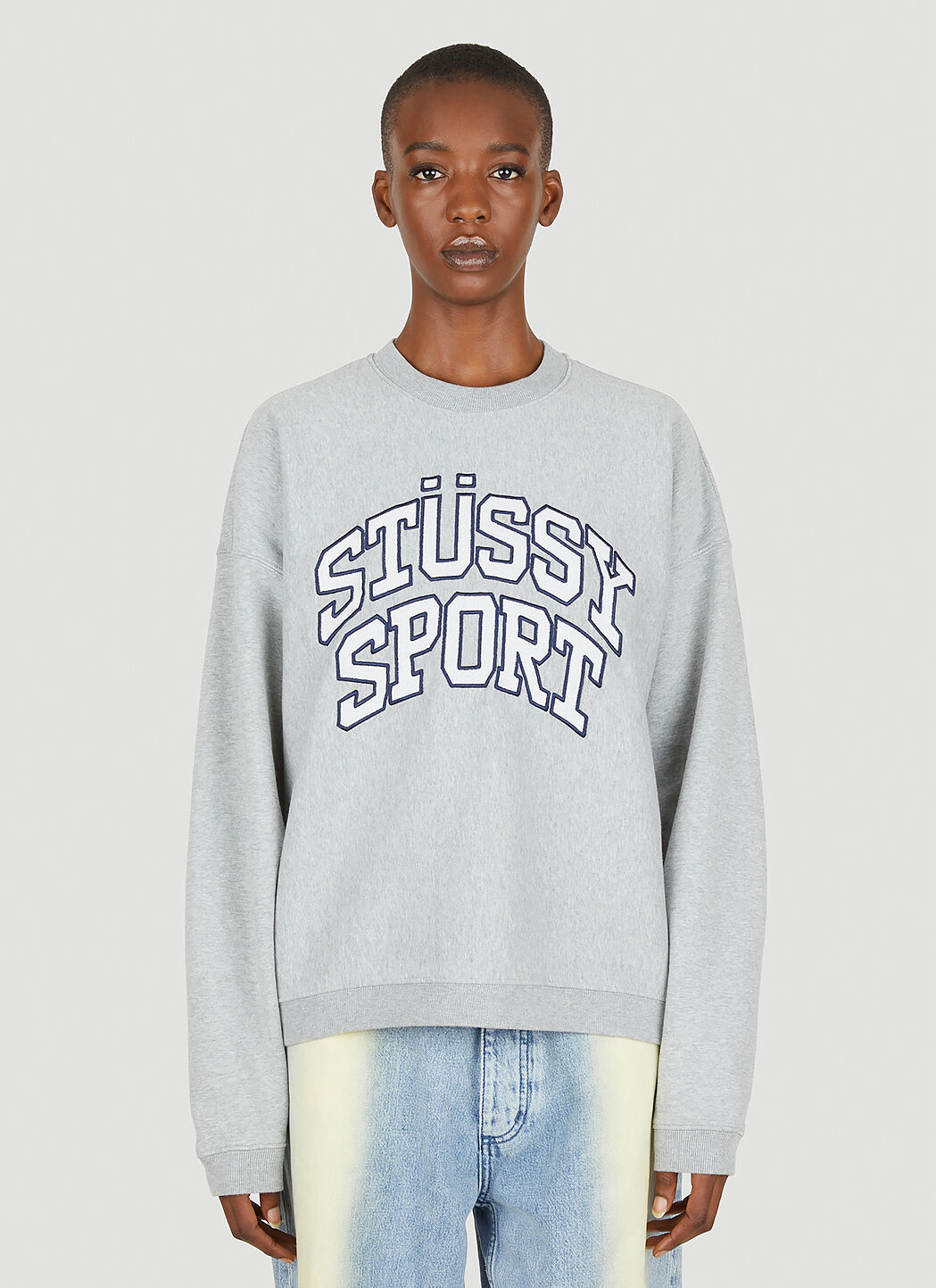 Stussy top sweatshirt grey