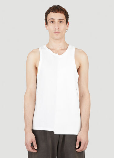 MM6 Maison Margiela Asymmetric Tank Top Ivory mmm0151015