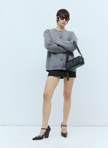 울 니트 가디건 Miu Miu 울 니트 가디건 그레이 miu0254003