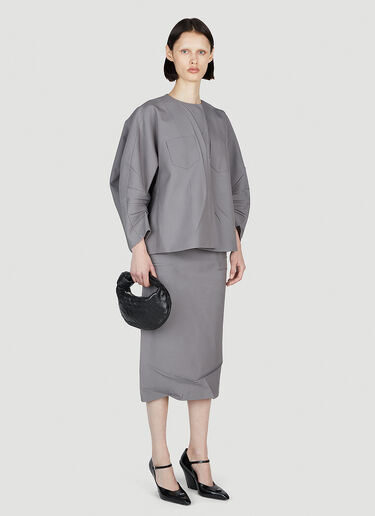 Prada Gabardine Skirt Grey pra0252054