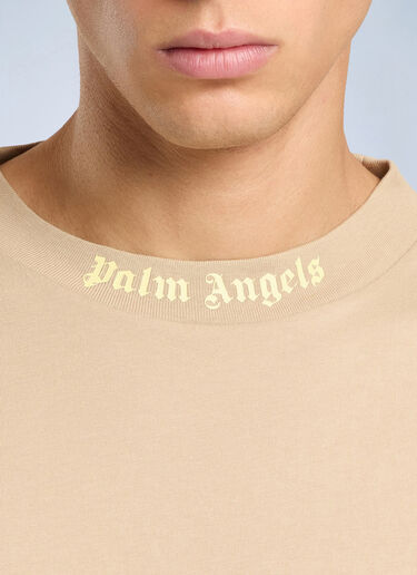 LN-CC® - Palm Angels: Classic Logo Oversized T-Shirt - Beige Palm Angels Classic Logo Oversized T-Shirt Beige pma0166271