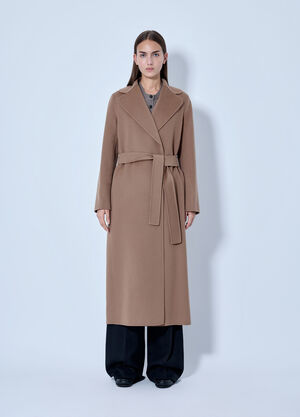 Max Mara Belted Wool Coat Camel max0266095