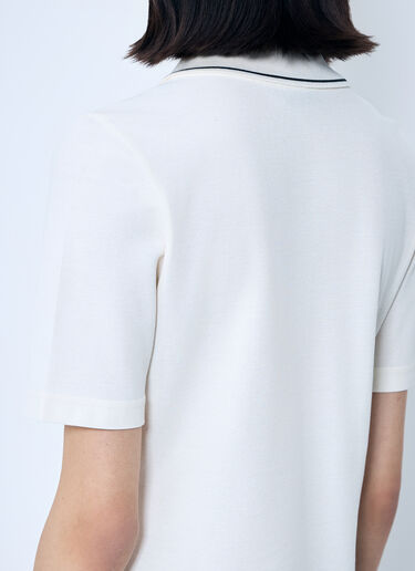 Moncler Logo Patch Polo Shirt White mon0259027