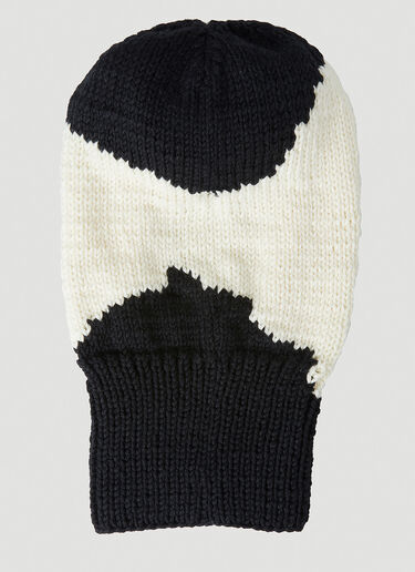 Sky High Farm Workwear Hand Knitted Cow Balaclava Black skh0350006
