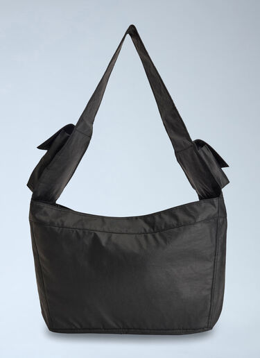 LN-CC® - Y-3: Newspaper L Crossbody Bag - Black Y-3 Newspaper L Crossbody Bag Black yyy0365008