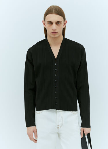 Jacquemus Le Cardigan Plissé Black jac0156013