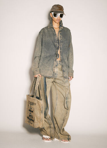 Hook And Eye Denim Shirt Y/Project Hook And Eye Denim Shirt Grey ypr0258001