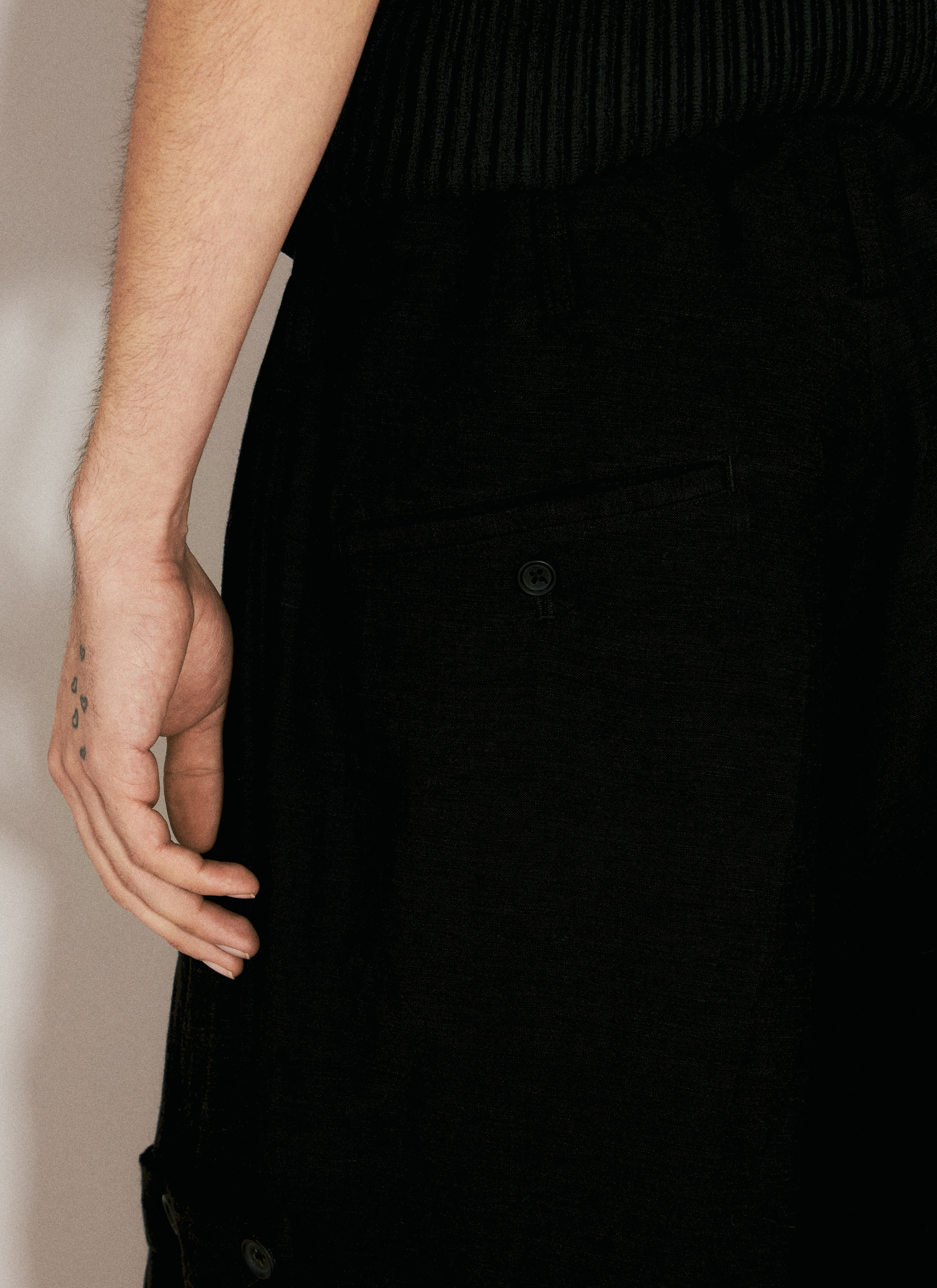 Yohji Yamamoto Men's' Z-Deco Wide Pants in Black | LN-CC®