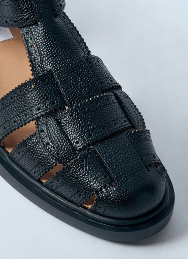 Thom Browne Pebble Grain Fisherman Sandals Black thb0159008