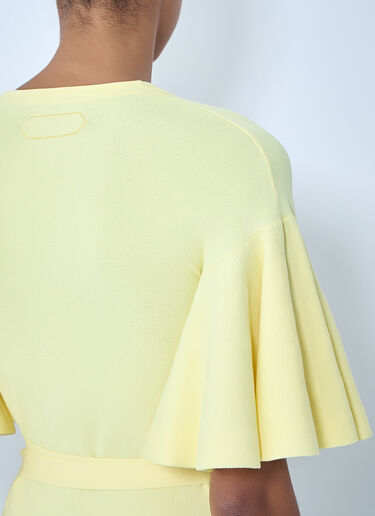 Jacquemus Wrap Knit Top Yellow jac0264018