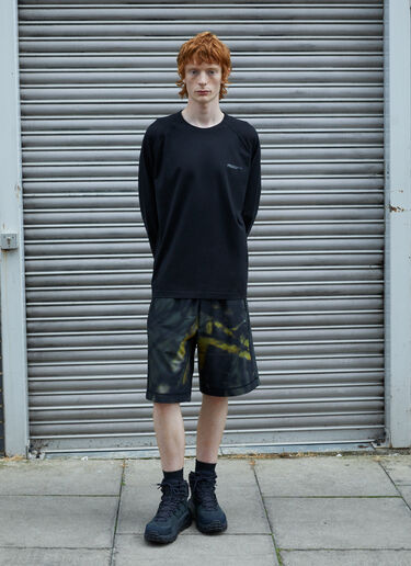 Massimo Osti Studio 徽标长袖 T 恤 黑色 mao0158028