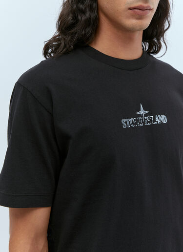 Logo Print T-Shirt Stone Island Logo Print T-Shirt Black sto0154073