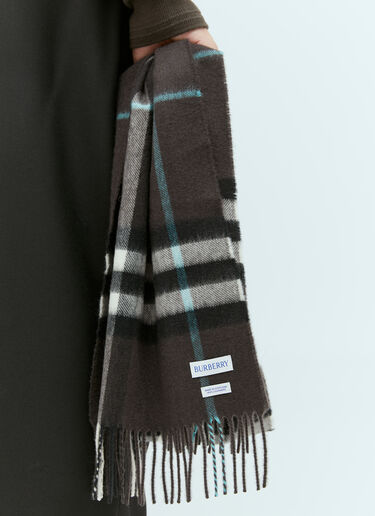 チェックカシミアマフラー Burberry チェックカシミアマフラー ダークブラウン bur0154026